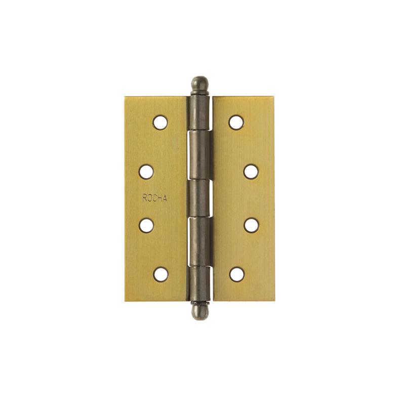 DOBRADICA DE ABA MEDIA 4 ANEIS PINO BOLA ROCHA ACO COLONIAL POLIDO 02 88.9X57.1X1.50MM