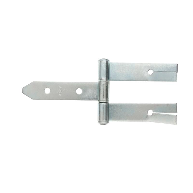 DOBRADICA DE PORTAO HASTE DUPLA CHUMBAR 32X4MM ROCHA ACO BANHO ZINCO AZUL COMP 150MM