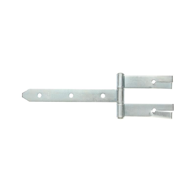 DOBRADICA DE PORTAO HASTE DUPLA CHUMBAR 32X4MM ROCHA ACO BANHO ZINCO AZUL COMP 300MM