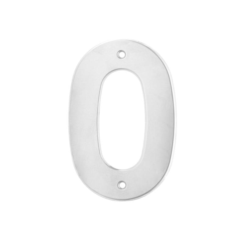 NÚMERO 0 RESIDENCIAL AÇO INOX. 430 POLIDO 150MM